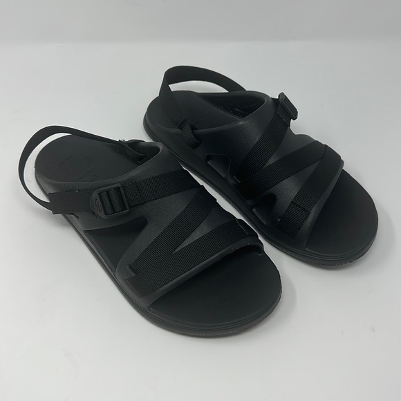 CHACO Black Chillos Sport Rubber Adjustable Strap Sandals Size 11 - Picture 1 of 10